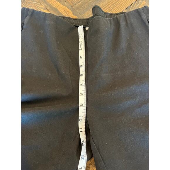 J. Jill Essential Black Cotton Stretch Pants Women 14 Minimalist Travel Comfy - Picture 6 of 8